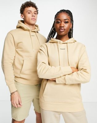 Fnatic unisex autumn hoodie with central logo in sand