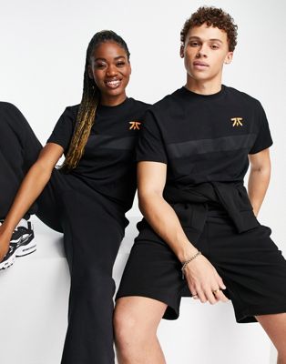 Fnatic unisex training kit t-shirt in black
