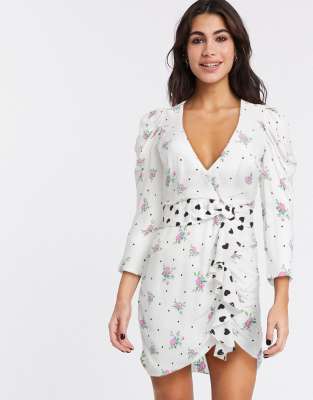 for love and lemons white flower dress