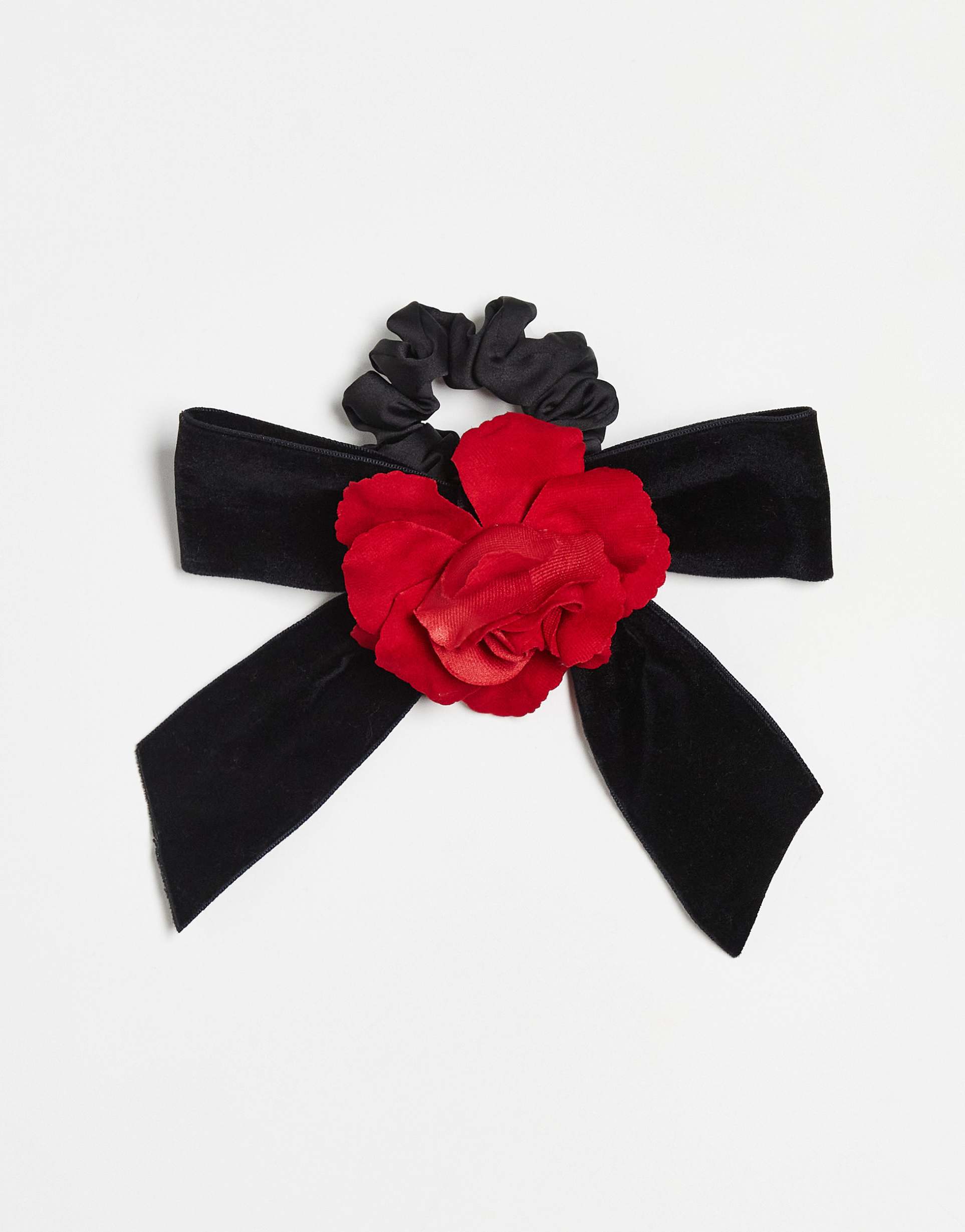 for love & lemons 3d floral detail hair bow in black