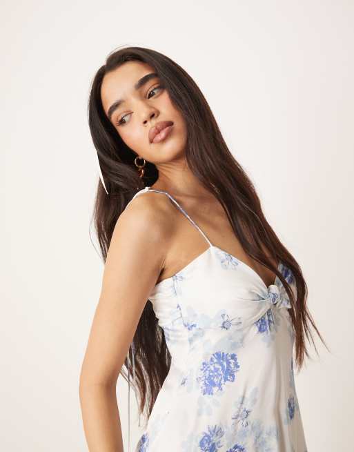 For Love & Lemons - Adira - Vestito corto con stampa blu , 2 di 4