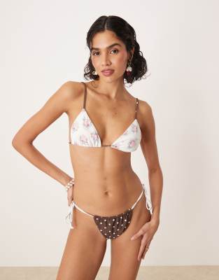 For Love & Lemons Bay Bikini Bottom In Brown