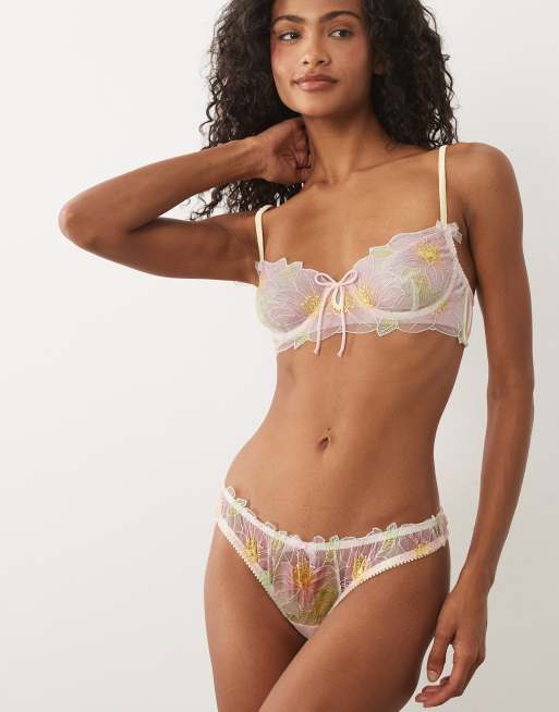 For Love & Lemons Blush Hibiscus embroidery set in pink, 3 of 3