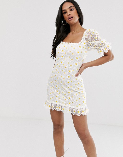 For Love & Lemons Brulee Daisy mini dress