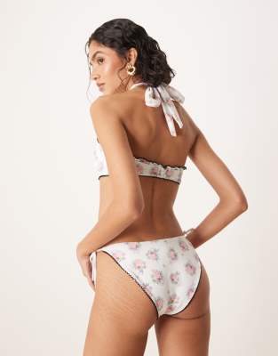 For Love & Lemons Cordelia Bikini Bottom In White