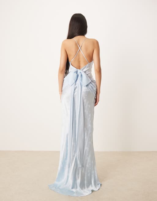 For Love & Lemons Daisy gown in light blue 