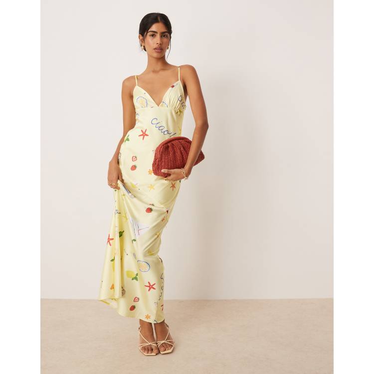 pebble beach maxi dress Lia Maxi Dress Beige / XS