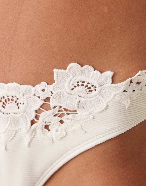 For Love & Lemons – Lelani – Biały dół od bikini, część zestawu, 4 z 4