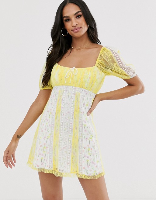 For Love & Lemons Limoncella mini dress