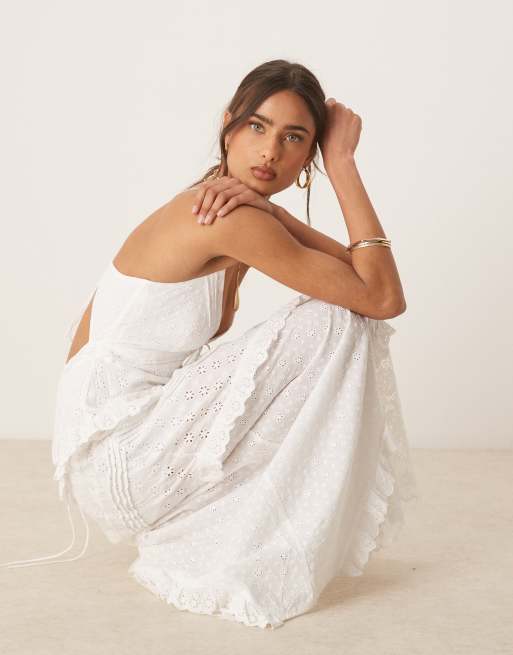 【関税&送料込】For Love & Lemons Dresses White For Love & Lemons Serena Mini Dress White CD2334 - Free