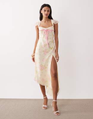 For Love & Lemons Rue Midi Dress In White