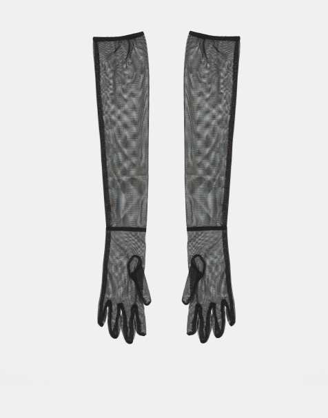 For Love & Lemons - Sorte handsker i tyl i opera-længde - view 1