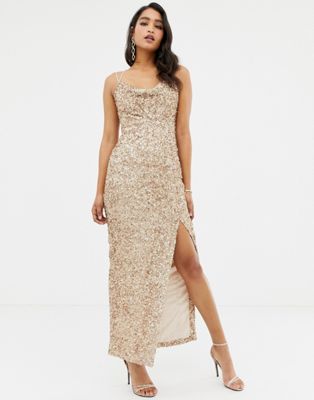 sequin maxi gown