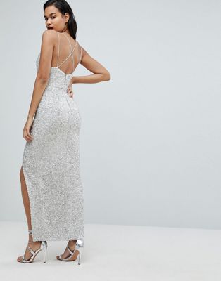 forever new allover sequin maxi gown