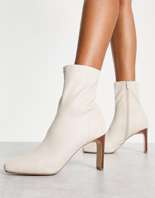 Beige shop sock heels