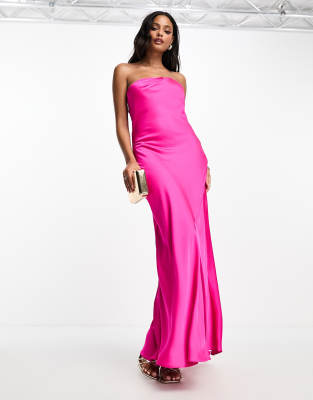 Forever New Forever New asymmetical chain detail maxi dress in pink