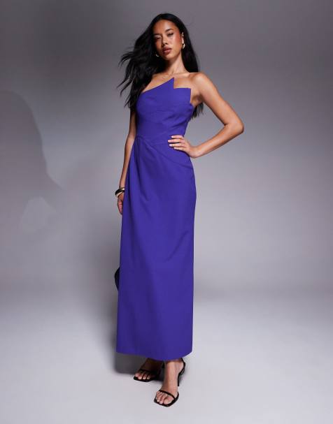 Forever New asymmetric maxi dress in purple - view 1