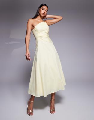 Forever New Forever New asymmetric midaxi dress in lemon-Yellow