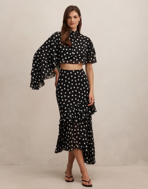 Forever New – Asymmetriskt set i chiffong - view 1