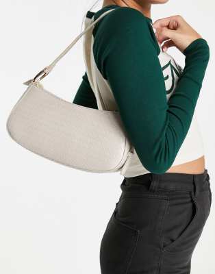 Forever New baguette bag in stone - ASOS Price Checker