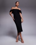 [Forever New] Forever New bardot midaxi dress in black 10 Black