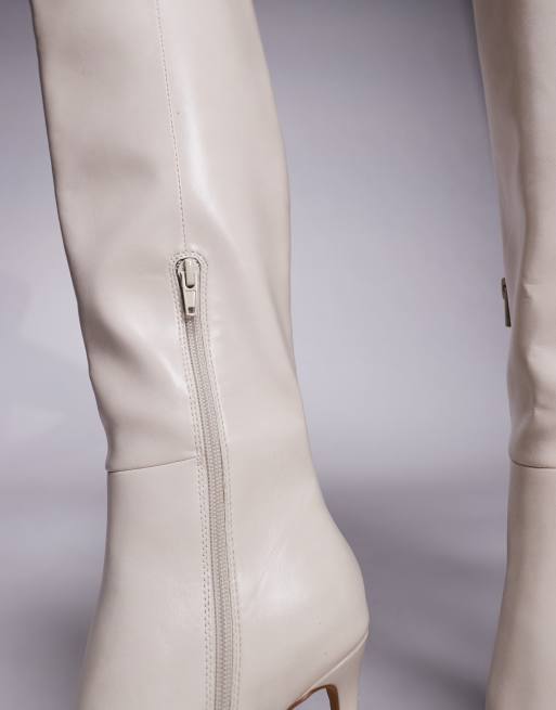Forever New – Beige, figursydda stövlar, 3 av 4