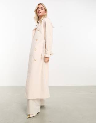 Forever New Petite formal cocoon coat in cream