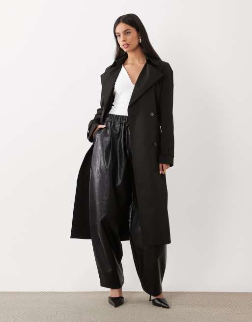Forever New belted trench coat in black, 2 of 4