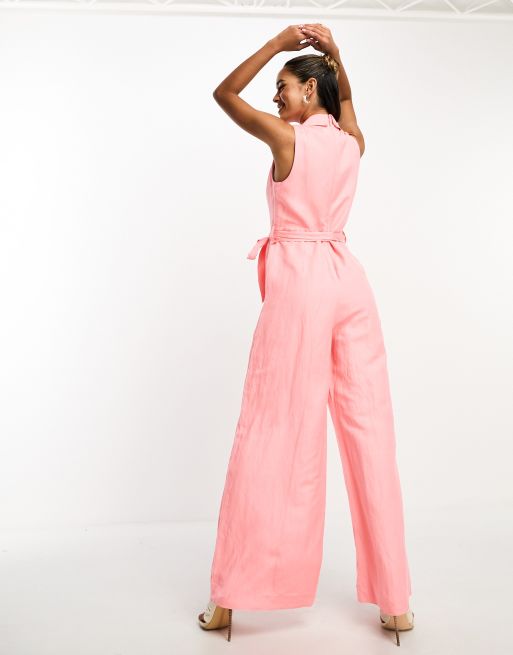 Pink blazer sale jumpsuit