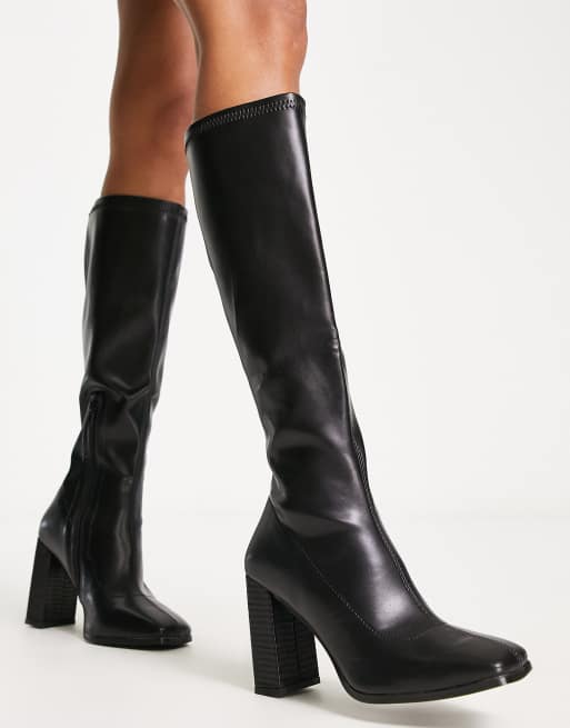 Bottes mi mollet talon new arrivals