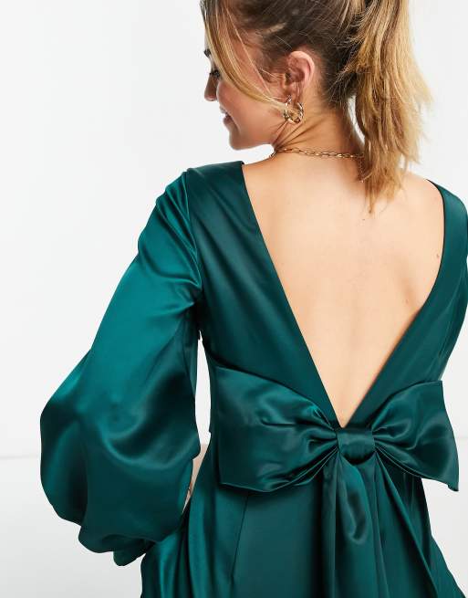 Green dress with on sale bow