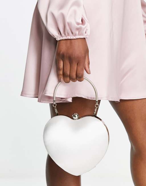 Forever New Bridal heart grab bag in ivory