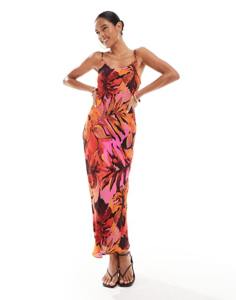 Forever New cami midaxi dress in red floral - view 1
