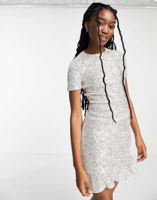 forever new silver sequin dress