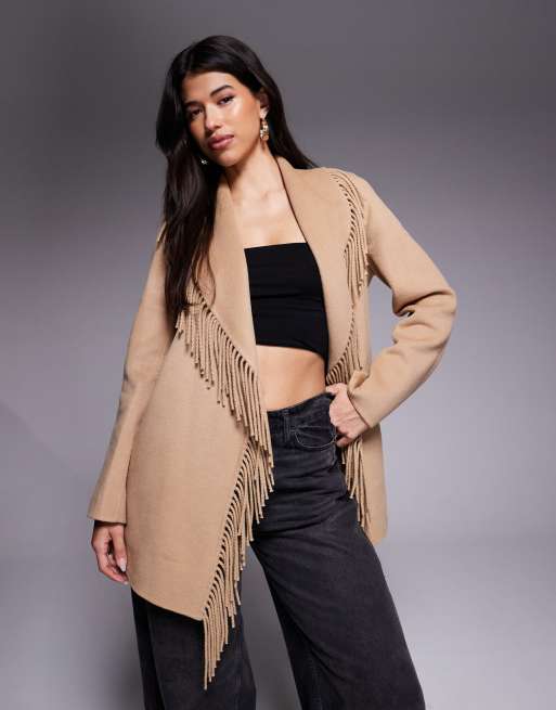 Forever New - Cappotto color cammello con grange in lana