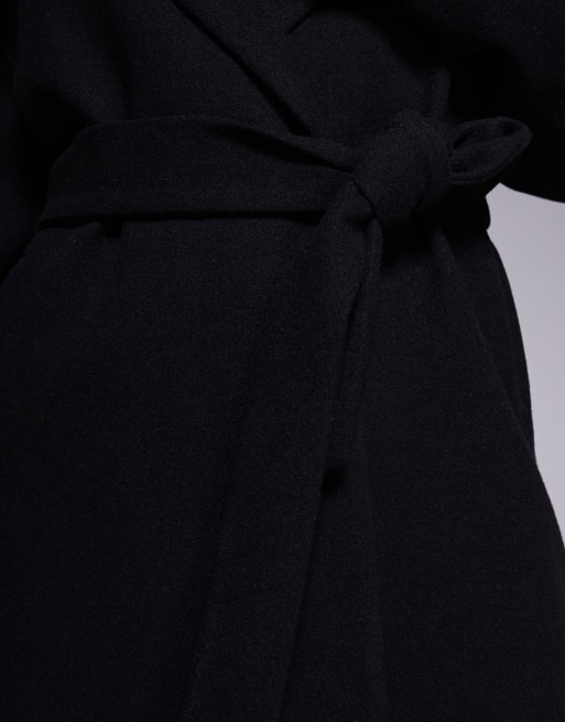 Forever New - Cappotto elegante a portafoglio nero, 3 di 4