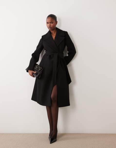 Forever New cappotto strutturato con cintura nero - view 1