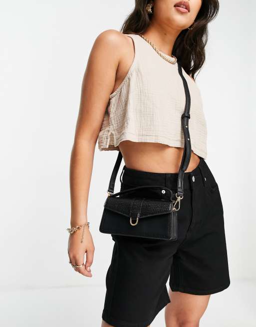 Forever new - Chloe - Saddlebag met structuur in zwart