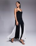 [Forever New] Forever New contrast maxi dress in monochrome-Black 10 Monochrome