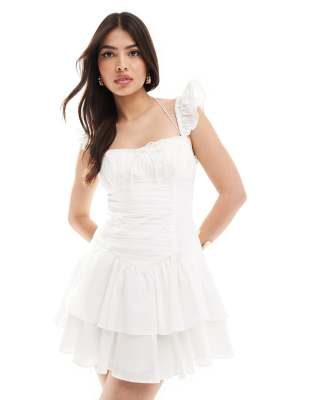 Forever New corset mini dress in white