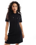 [Forever New] Forever New crepe knit mini dress in black 8 Black