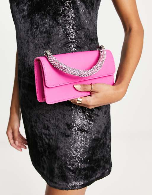 Asos pink clutch bag new arrivals