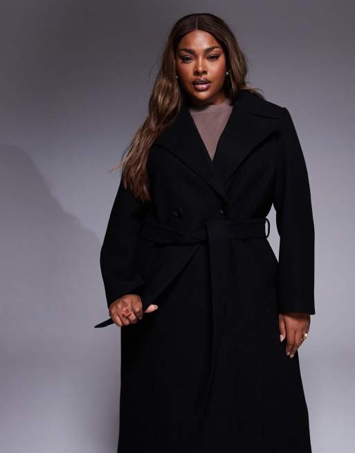 Forever New Curve - Cappotto avvolgente nero formale, 2 di 4