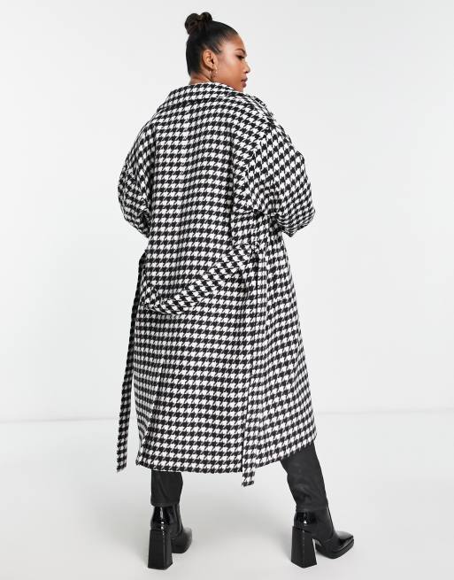 Forever New Curve formal coat in herringbone check, 2 of 4