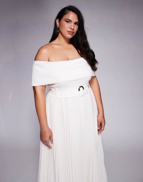 White Plus Size Midi Dresses | Plus Size White Sundresses | ASOS
