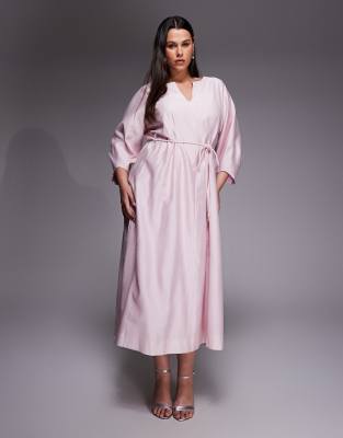 Forever New Curve - Midikleid in Rosa mit Ziernaht