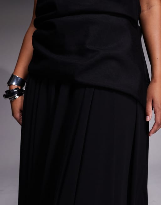 Forever New Curve - Vestito lungo godet nero con schiena scoperta, 4 di 4