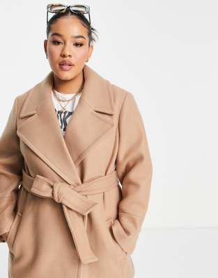 forever new camel wrap coat