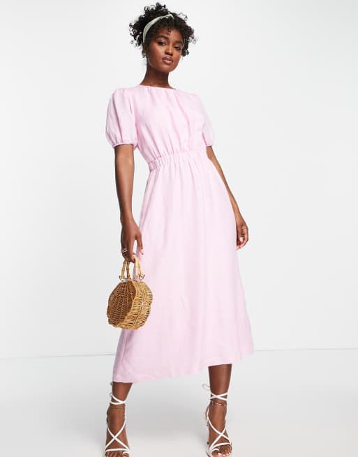 Baby pink shop knee length dress