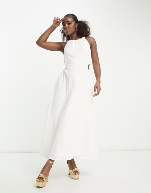 Forever New cut out waist maxi dress in ivory ASOS